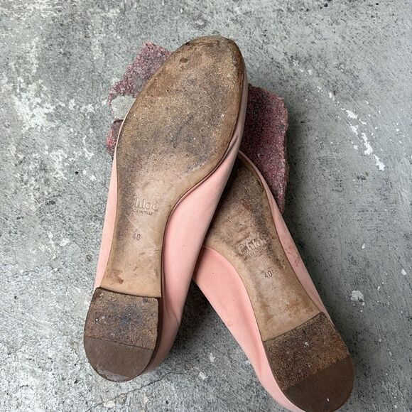Chloe suede eyelet trim ballet flats - Picture 8 of 10